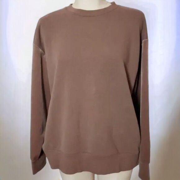 Athleta RetroPlush Velvet Crew Neck Pullover Sweatshirt~$99 - Picture 2 of 10